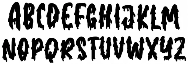 Scary Vampire フォント 大文字