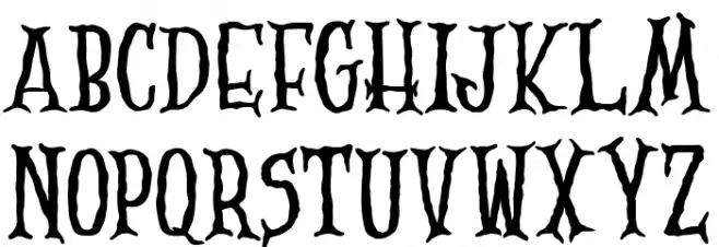 Scary Zombie Caratteri MAIUSCOLE