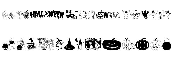 Scary Font LOWERCASE