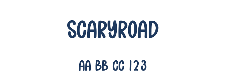 Scaryroad Font Preview