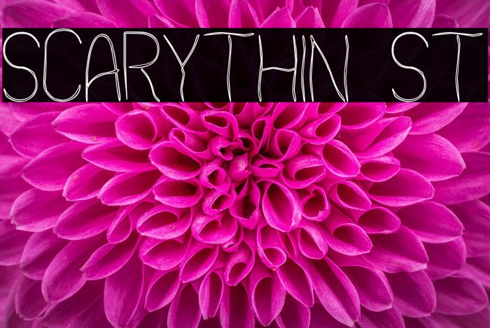 Scarythin St Font examples