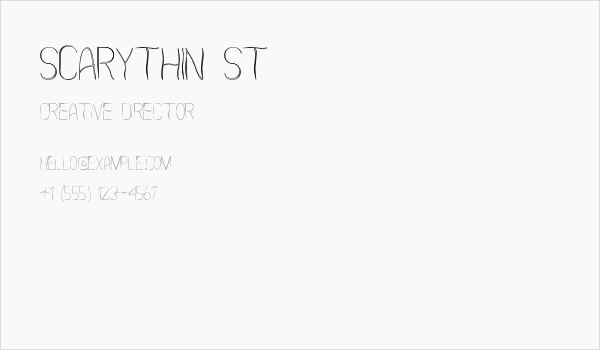 Scarythin St Business Card