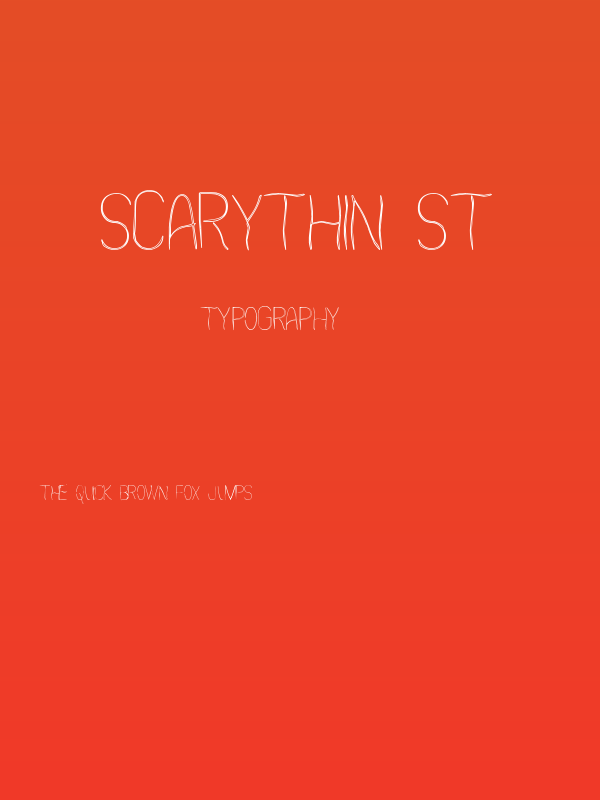 Scarythin St Poster