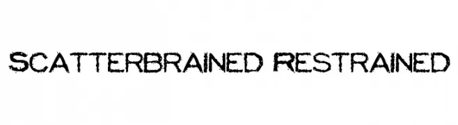 Scatterbrained Restrained  baixar fontes gratis