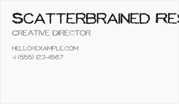 Scatterbrained Restrained Business Card
