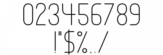 Scenery Font OTHER CHARS