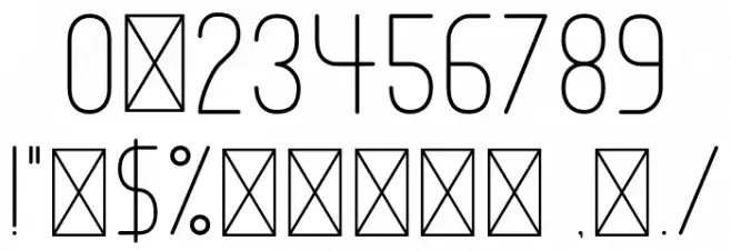 Scenery Font OTHER CHARS