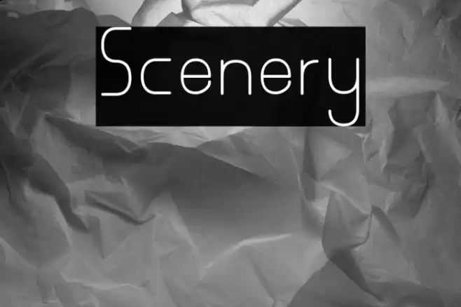 Scenery Font examples