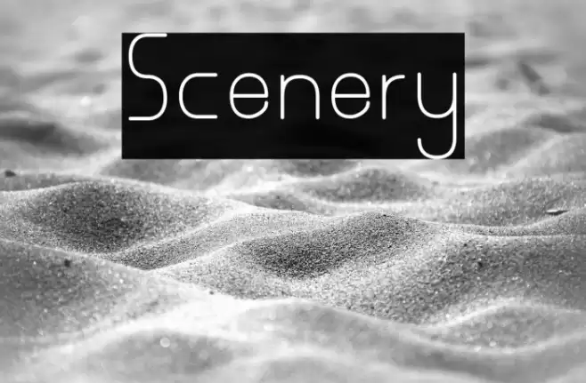 Scenery Font examples