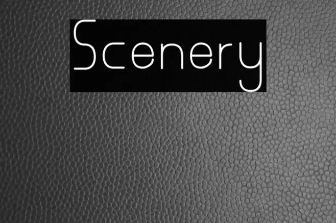 Scenery Font examples