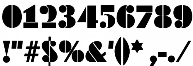 SchabLonski Font OTHER CHARS