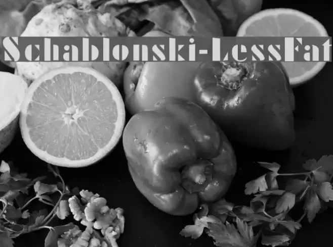 Schablonski-LessFat Font examples