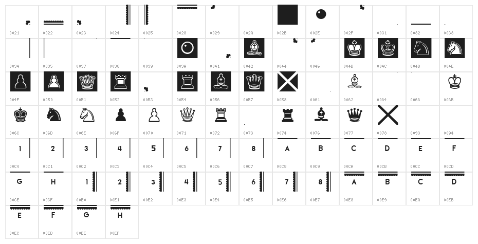 Schach Regular Character Map