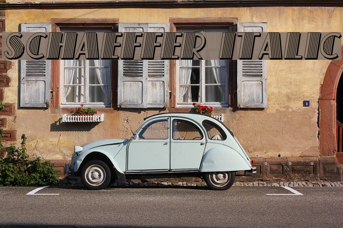 Schaeffer Italic Font examples