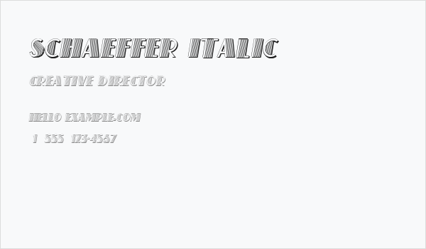 Schaeffer Italic Business Card