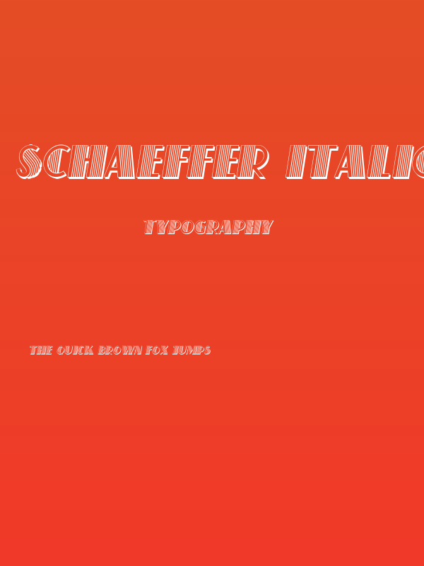 Schaeffer Italic Poster