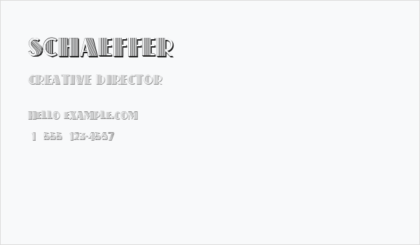 Schaeffer Business Card