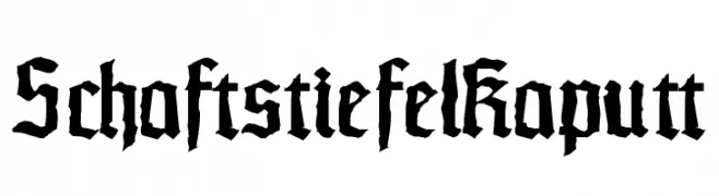 SchaftstiefelKaputt  Frei Schriftart Herunterladen