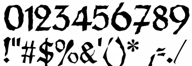 SchaftstiefelKaputt Font OTHER CHARS