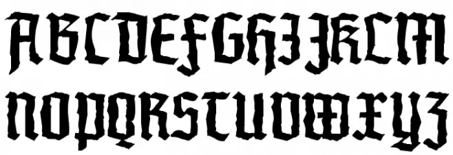 SchaftstiefelKaputt フォント 大文字