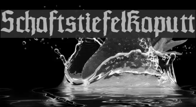 SchaftstiefelKaputt Font examples