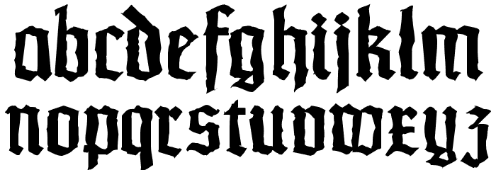 SchaftstiefelKaputt Font LOWERCASE