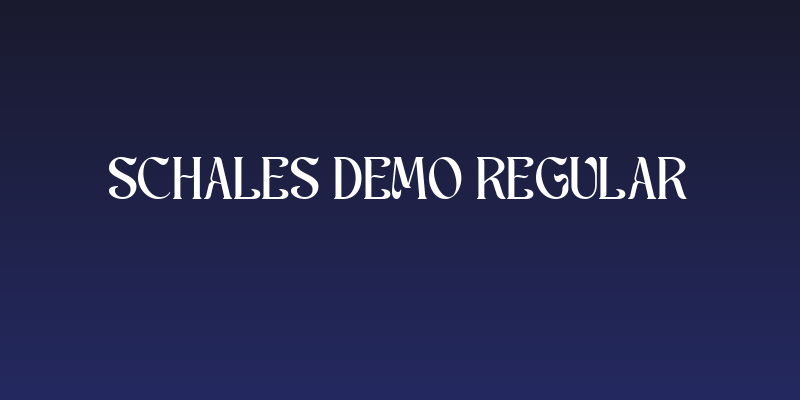 Schales DEMO Regular Social Header