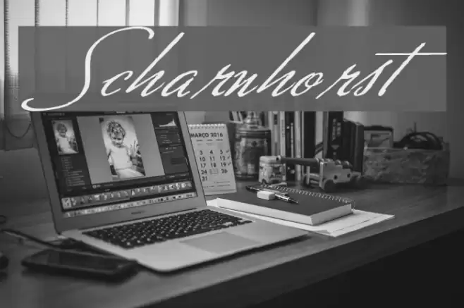 Scharnhorst Font examples