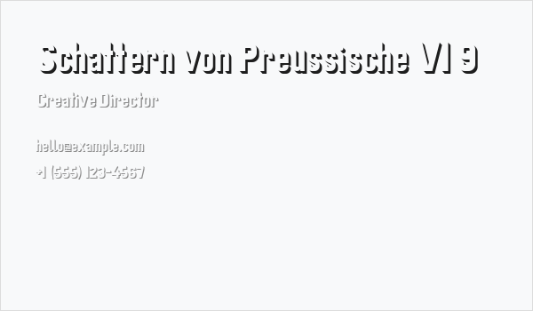 Schattern von Preussische VI 9 Business Card