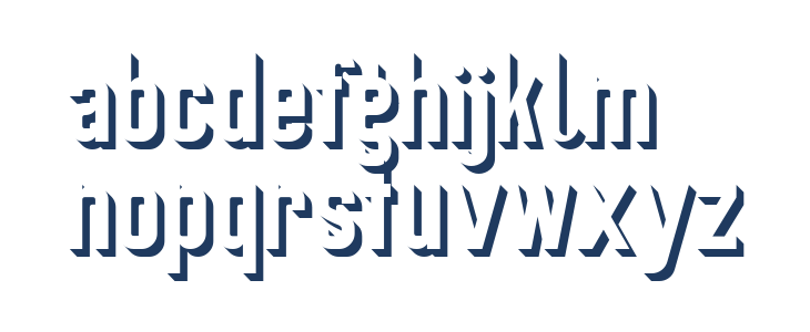 Schattern von Preussische VI 9 Lowercase