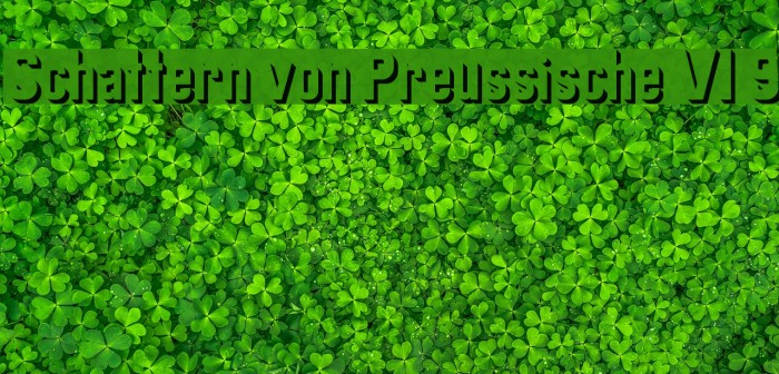 Schattern von Preussische VI 9 Font examples