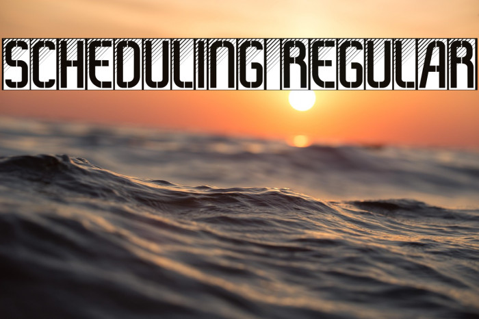 Scheduling Regular Example 1