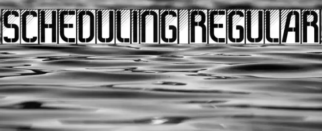 Scheduling Regular Font examples