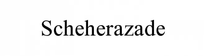 Scheherazade  Frei Schriftart Herunterladen