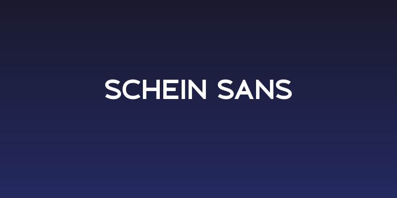 Schein Sans Social Header