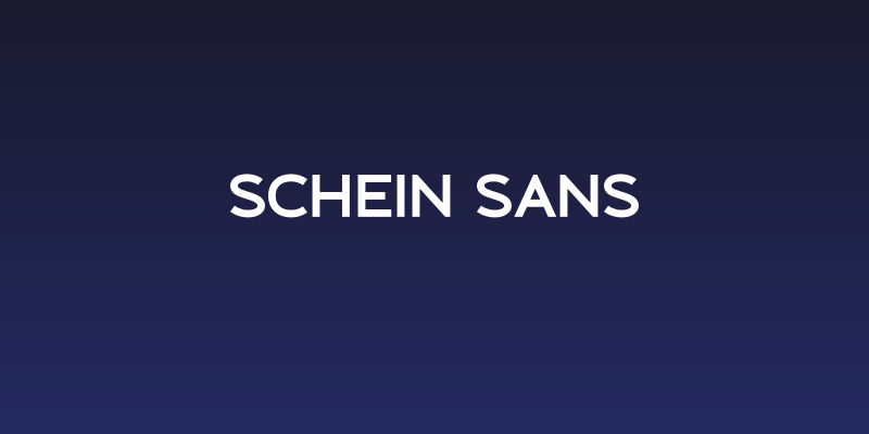 Schein Sans Social Header
