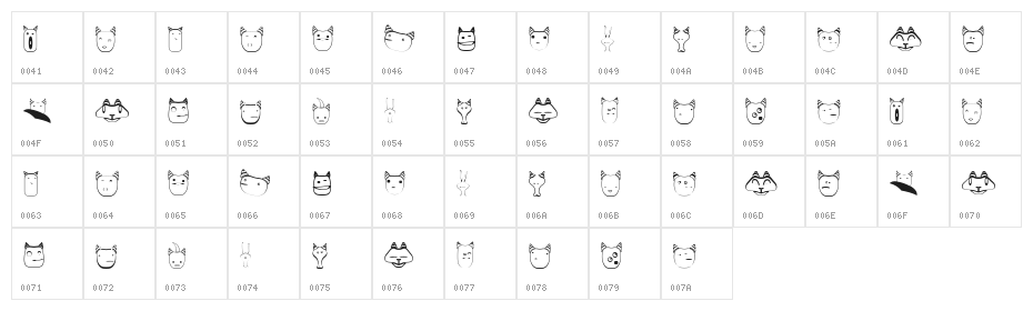 Schepselen Regular Character Map