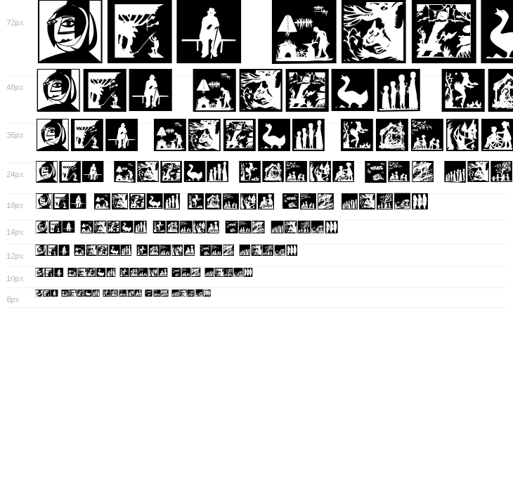 Scherenschnitt OSeven Waterfall