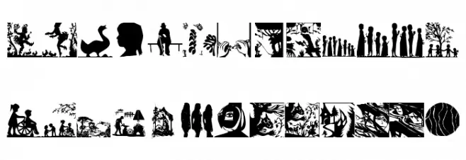 Scherenschnitt Schriftart Groß