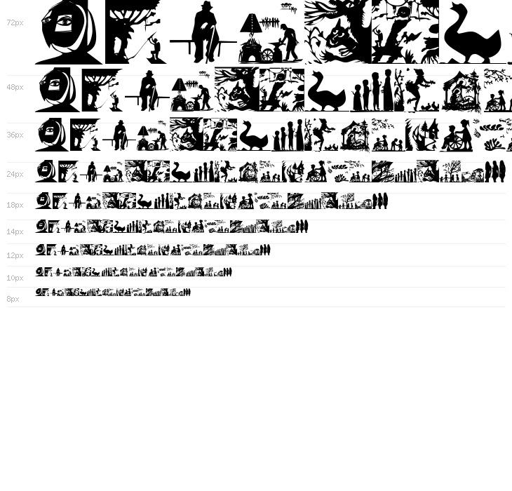 Scherenschnitt Waterfall