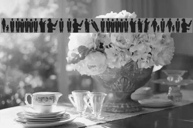 Scherenschnitte Font examples