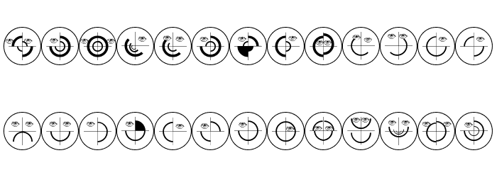 SchiessScheibeUndAuge Font LOWERCASE