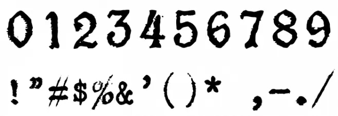 SchietSchriefmaschin Font OTHER CHARS