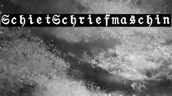 SchietSchriefmaschin Font examples