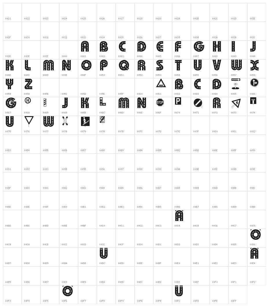 Schilderwald alt Character Map