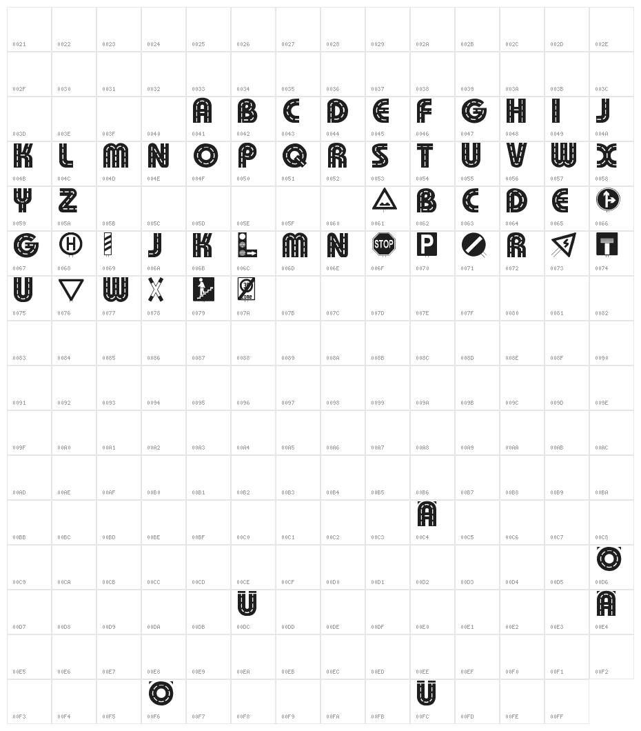 Schilderwald Character Map