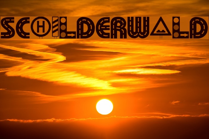 Schilderwald Font examples