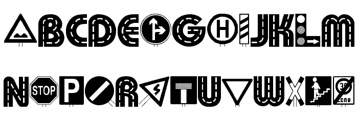 Schilderwald Font LOWERCASE
