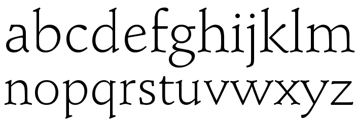Schindler Light Font LOWERCASE