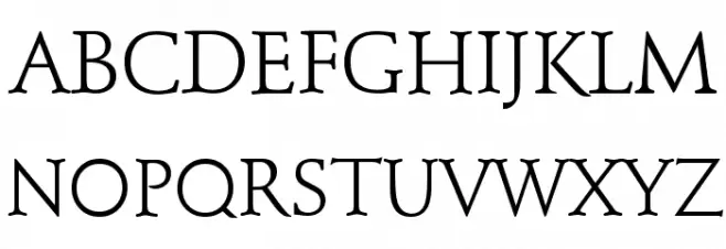 Schindler Small Caps Schriftart Groß